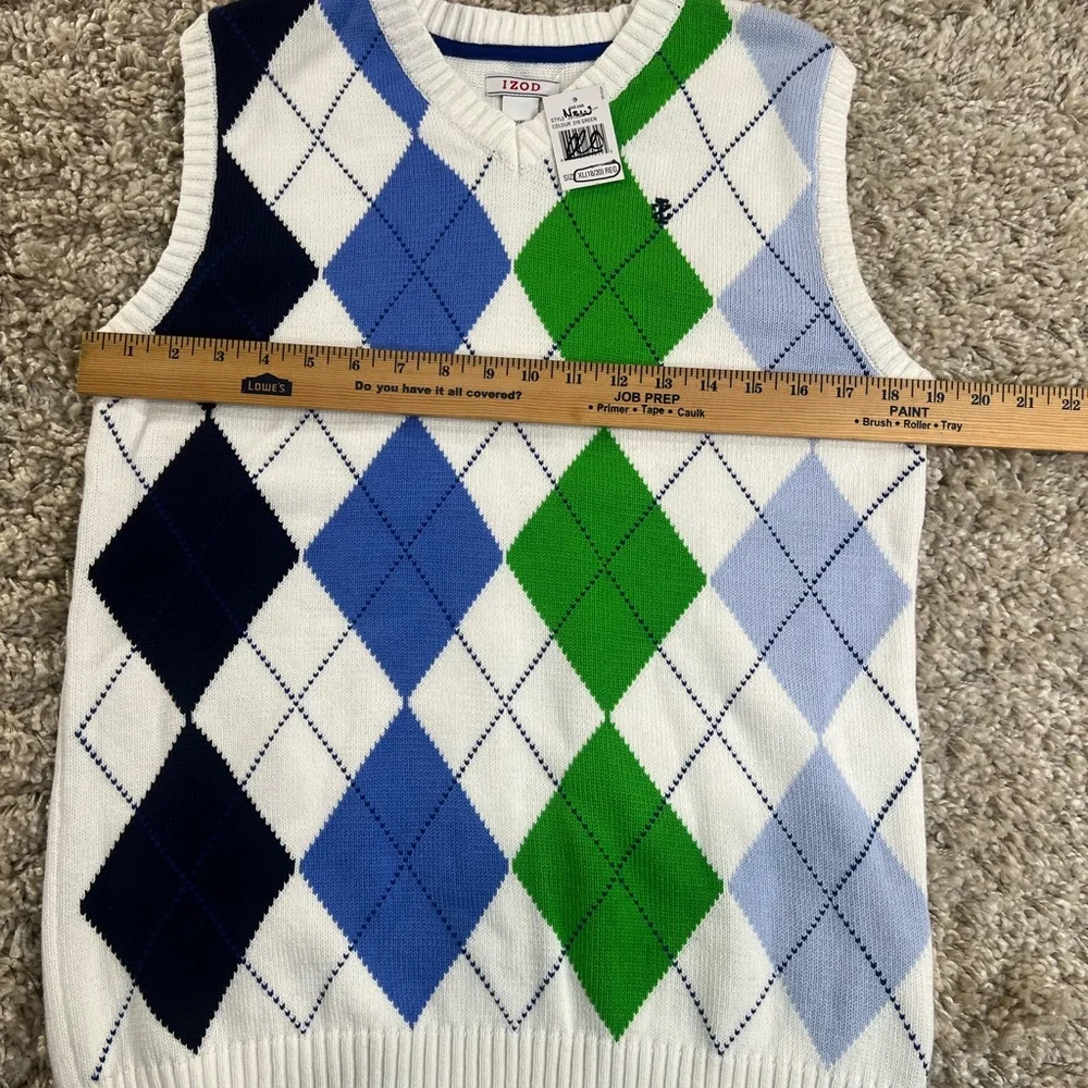 IZOD Cotton Knit Sweater in Cream - Picture 3 of 5